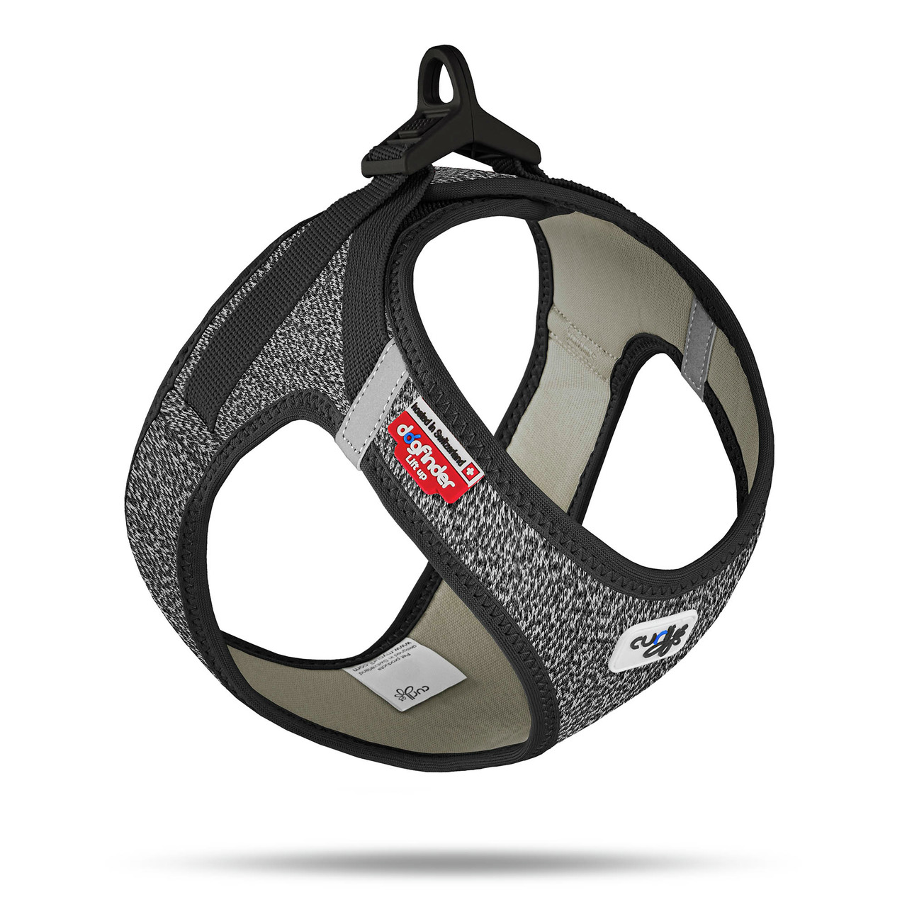 Curli Clasp Vest Geschirr Merino schwarz Hundegeschirr