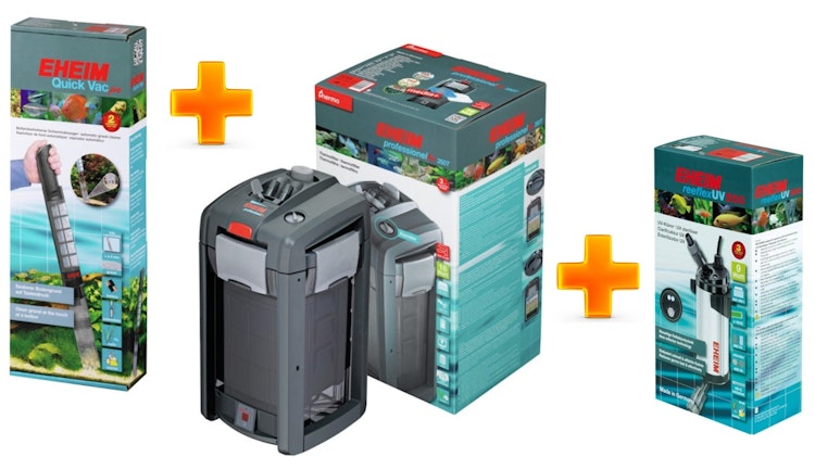 EHEIM Außenfilter Pfrofessional 4+ 350T & ReeflexUV 500 UV-Klärer & Schlammabsauger  -  Vorteils-Paket