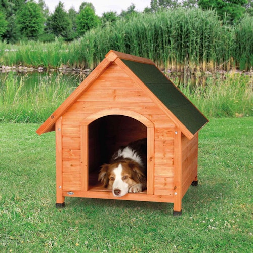 TRIXIE natura Hundehütte Cottage mit Satteldach M-L 83x101x87cm natur