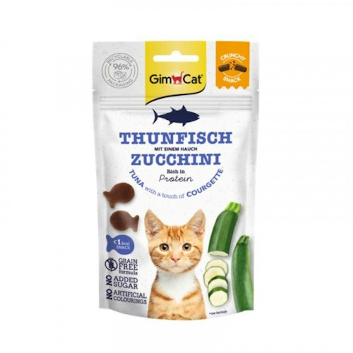 GimCat 50g Crunchy Katzensnack 12 x 50 Gramm Truthahn