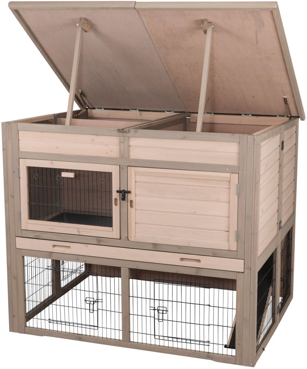 TRIXIE natura Kleintierstall XL mit Wärmedämmung, 120 × 98 × 94 cm