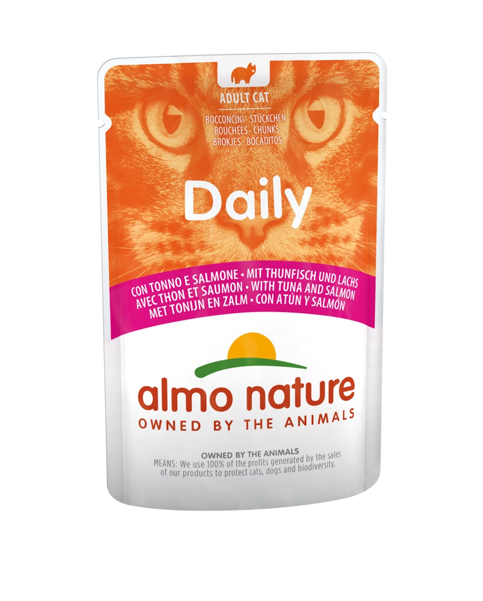 Almo Nature Daily Menu 70g Beutel Katzennassfutter 30 x 70 Gramm Thunfisch & Lachs