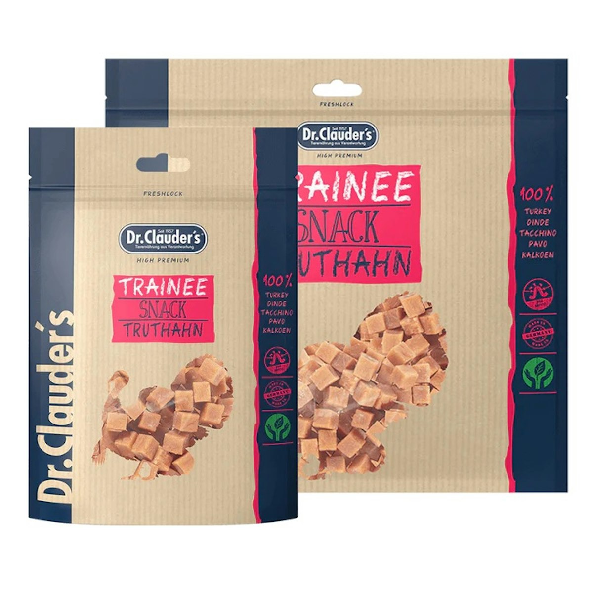 Dr. Clauder's 500g Trainee Snack 5 x 500 Gramm Truthahn