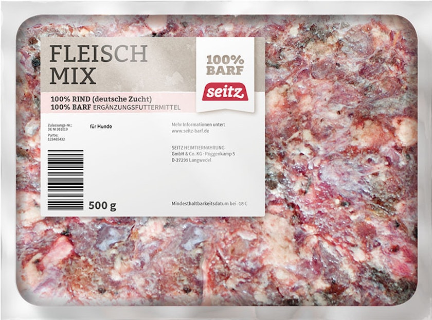 Seitz Fleisch-Mix gewolft Spezialfutter / Frostfutter für HundeVorschaubild
