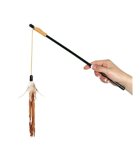 Karlie Katzenangel Leder & Feder Katzenspielzeug