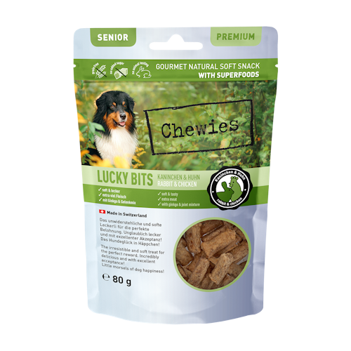 Chewies Lucky Bits Kaninchen und Huhn Senior 80g