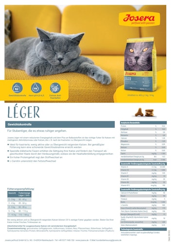 Josera Adult Léger Katzentrockenfutter