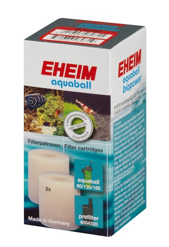 EHEIM Aquarium Filterpatrone für Innenfilter 2208-2212,aquaball 60-180,biopower 160-240