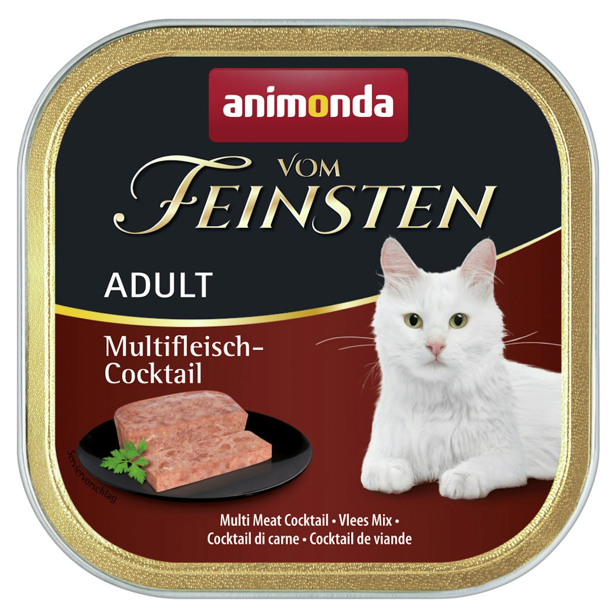 animonda Vom Feinsten Adult 100g Schale Katzennassfutter 32 x 100 Gramm Multifleisch-Cocktail