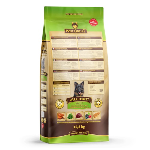 WOLFSBLUT Dark Forest Wildfleisch mit Süßkartoffeln Hundetrockenfutter
