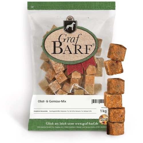 Graf Barf Obst-und Gemüse Mix Spezialfutter / Frostfutter für Hunde