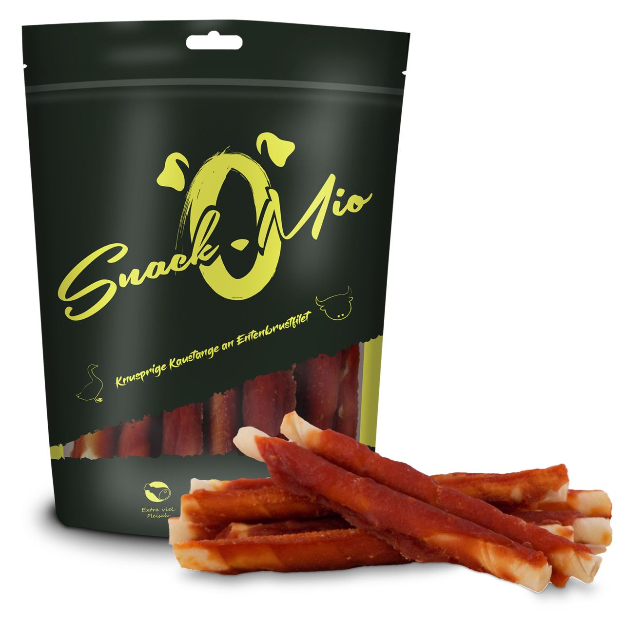 SnackOMio Kaustange an Entenbrustfilet Hundesnack