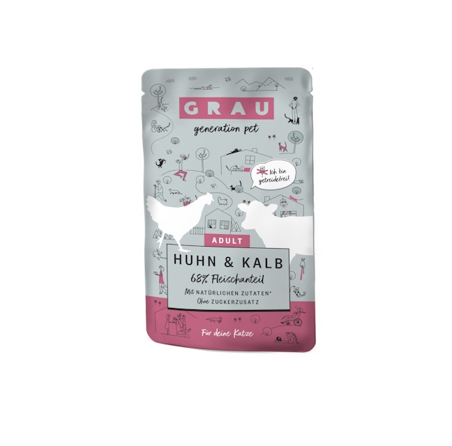 grau Pouchbeutel 125 Gramm KatzennassfutterVorschaubild