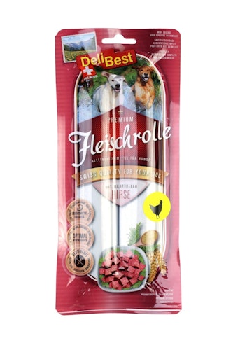 DeliBest Fleischrolle mit Hirse 2 x 400 Gramm Hundesnacks