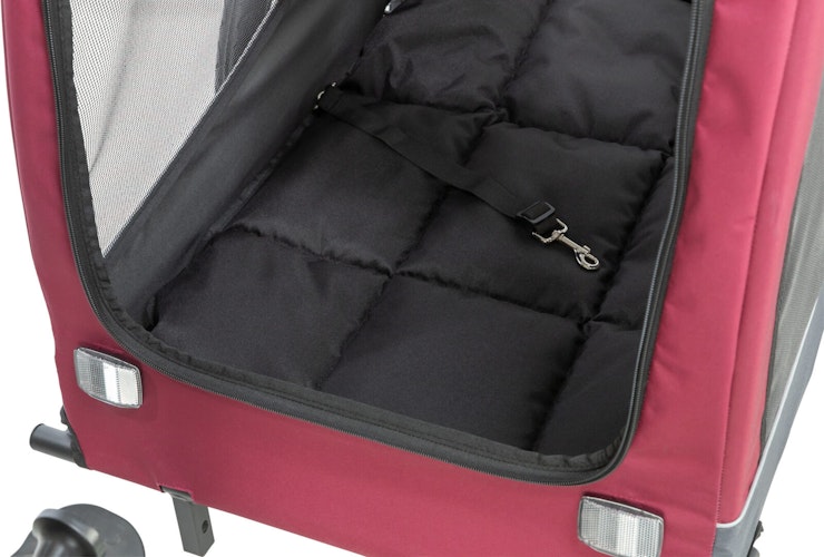 TRIXIE Fahrrad-Anhänger 2.0 schwarz/rot Größe L (75 x 86 x 80 (145) cm)