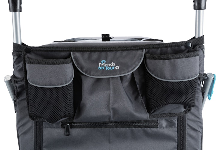 TRIXIE Fahrrad-Anhänger faltbar grau/schwarz