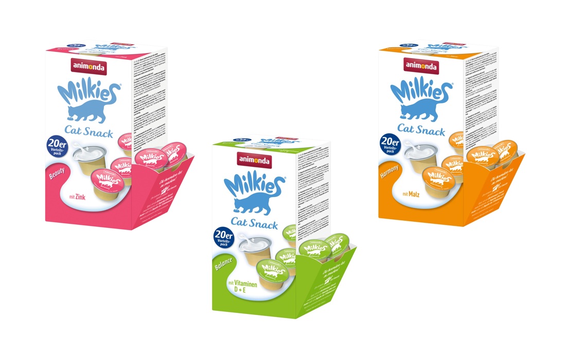 animonda Snack-Mix 2 Milkies Kapseln 3x300g (20x15g) Katzensnack
