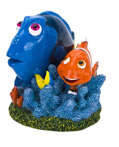 Pennplax "Findet Dorie" Dory & Marlin auf Koralle M Aquariendeko