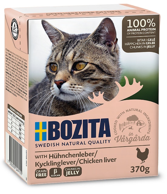 Bozita Häppchen in Gelee 370 Gramm KatzennassfutterVorschaubild
