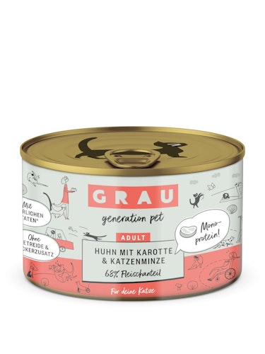 grau Katze 200 Gramm Katzennassfutter
