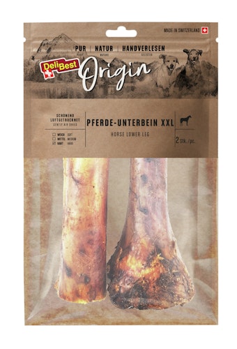 DeliBest Pferdeunterbein 2 Stück Hundekauartikel