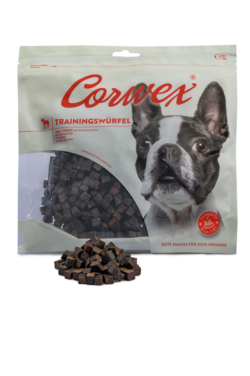 Corwex Trainingswürfel Pferd 500g Hundesnack