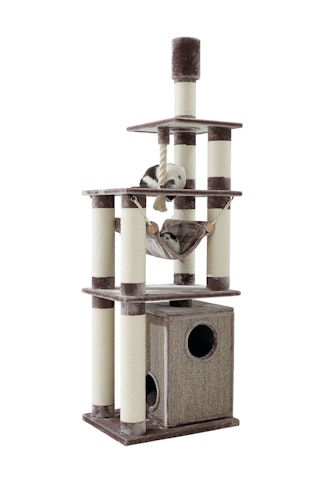 NOBBY Kratzbaum "TELDE" cappuccino; 80 x 60 x 232-252 cm