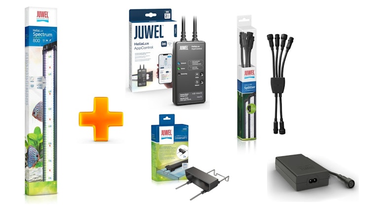 Juwel Helialux 800 (Leuchte, App-Control, Halterung, Splitter & Netzteil)  -  Vorteils-Paket