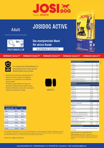 Josera JosiDog Active Hundetrockenfutter