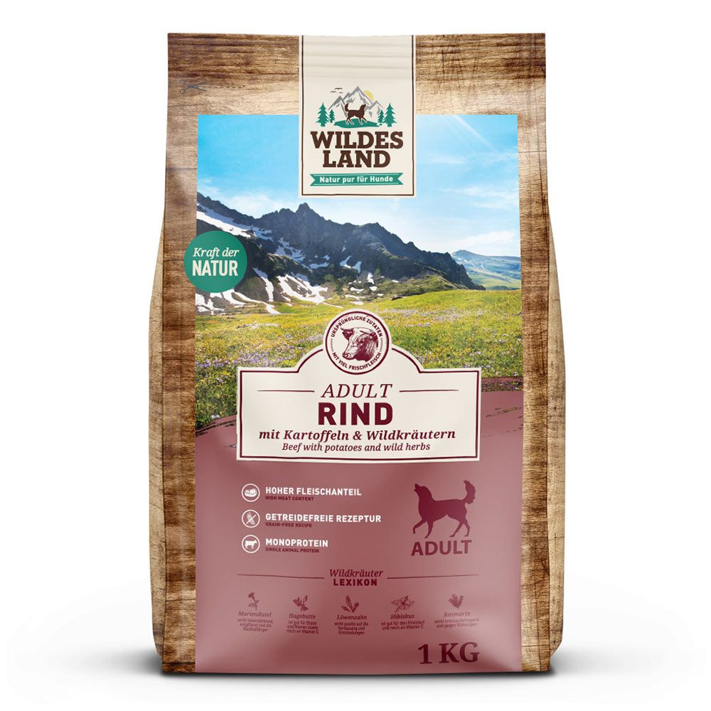 Wildes Land Rind Hundetrockenfutter