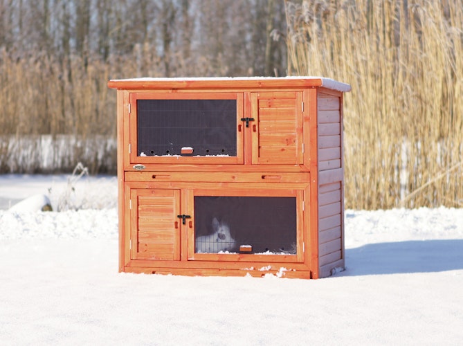 TRIXIE natura Kleintierstall mit Wärmedämmung 116x113x65cm