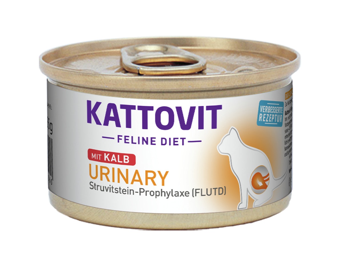 KATTOVIT Feline Diet Urinary 85g Dose Katzennassfutter Diätnahrung Sparpaket 24 x 85 Gramm Kalb