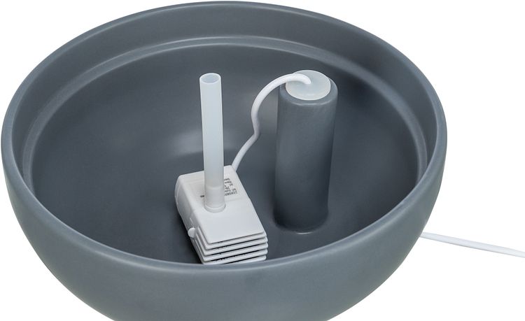 TRIXIE Trinkbrunnen Vital Dome, Keramik, 1,5 l/20 × 10 × 20 cm, grau/weiß