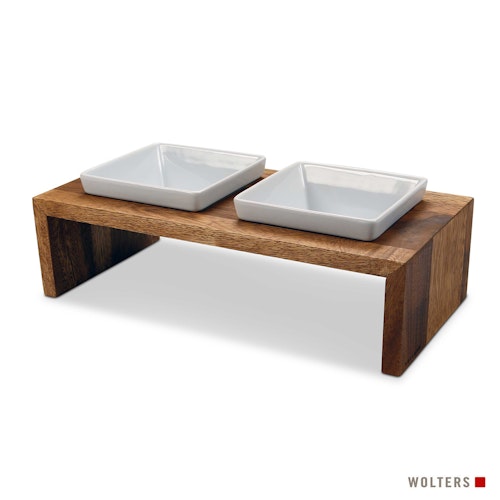 Wolters Meshidai True Doppelnapf - Teak