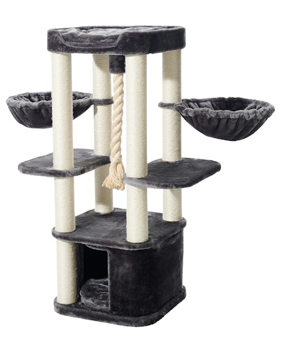 NOBBY Kratzbaum  "MUGLA" dunkelgrau;  50 x 50 x 121 cm