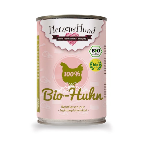 Herzenshund Reinfleisch 400 Gramm Hundenassfutter