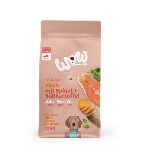 WOW Adult Fisch mit Süßkartoffeln Hundetrockenfutter