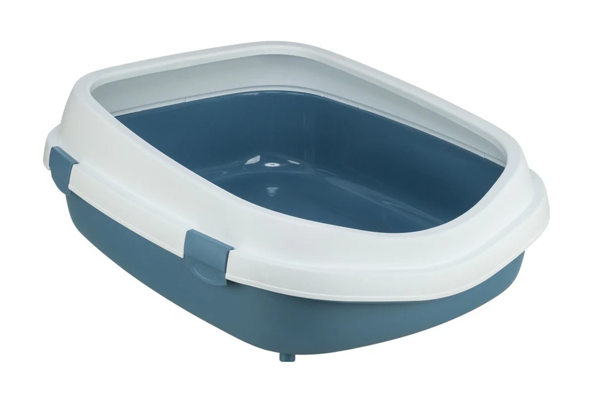 TRIXIE Katzentoilette Primo XXL, mit Rand, 56 × 25 × 71 cm, blau/weiß TRIXIE Katzentoilette Primo XXL, mit Rand, 56 × 25 × 71 cm, blau/weiß