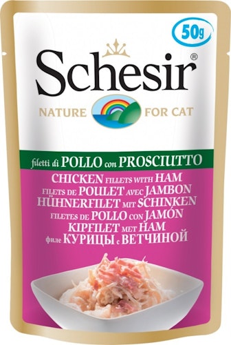 Schesir 30 x 50g Beutel Katzennassfutter