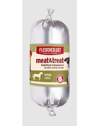 Fleischeslust Trainingswurst MEAT & trEAT Pferd 200g Hundesnack