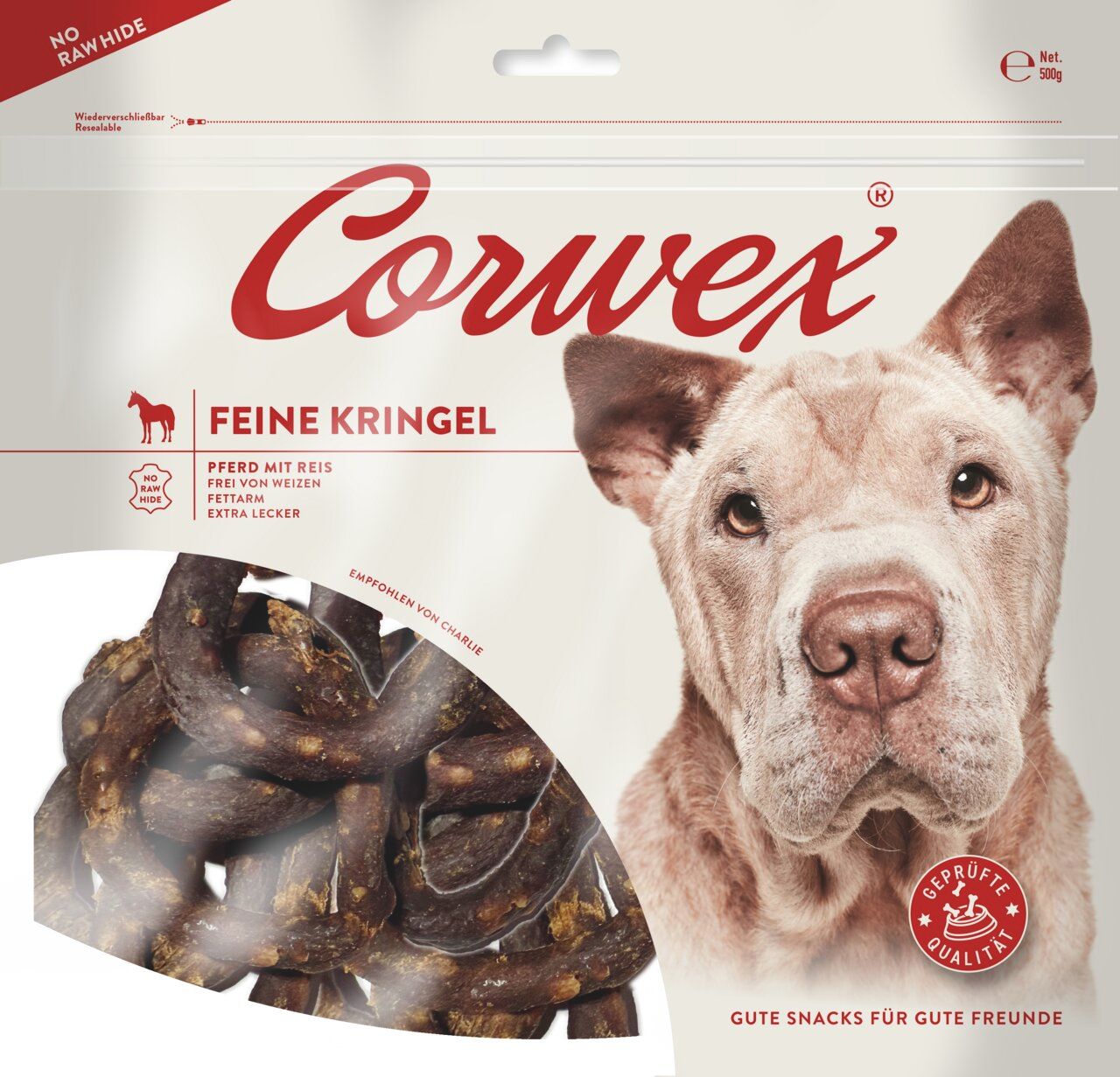 Corwex Kringel Pferd mit Reis 500g Hundesnack
