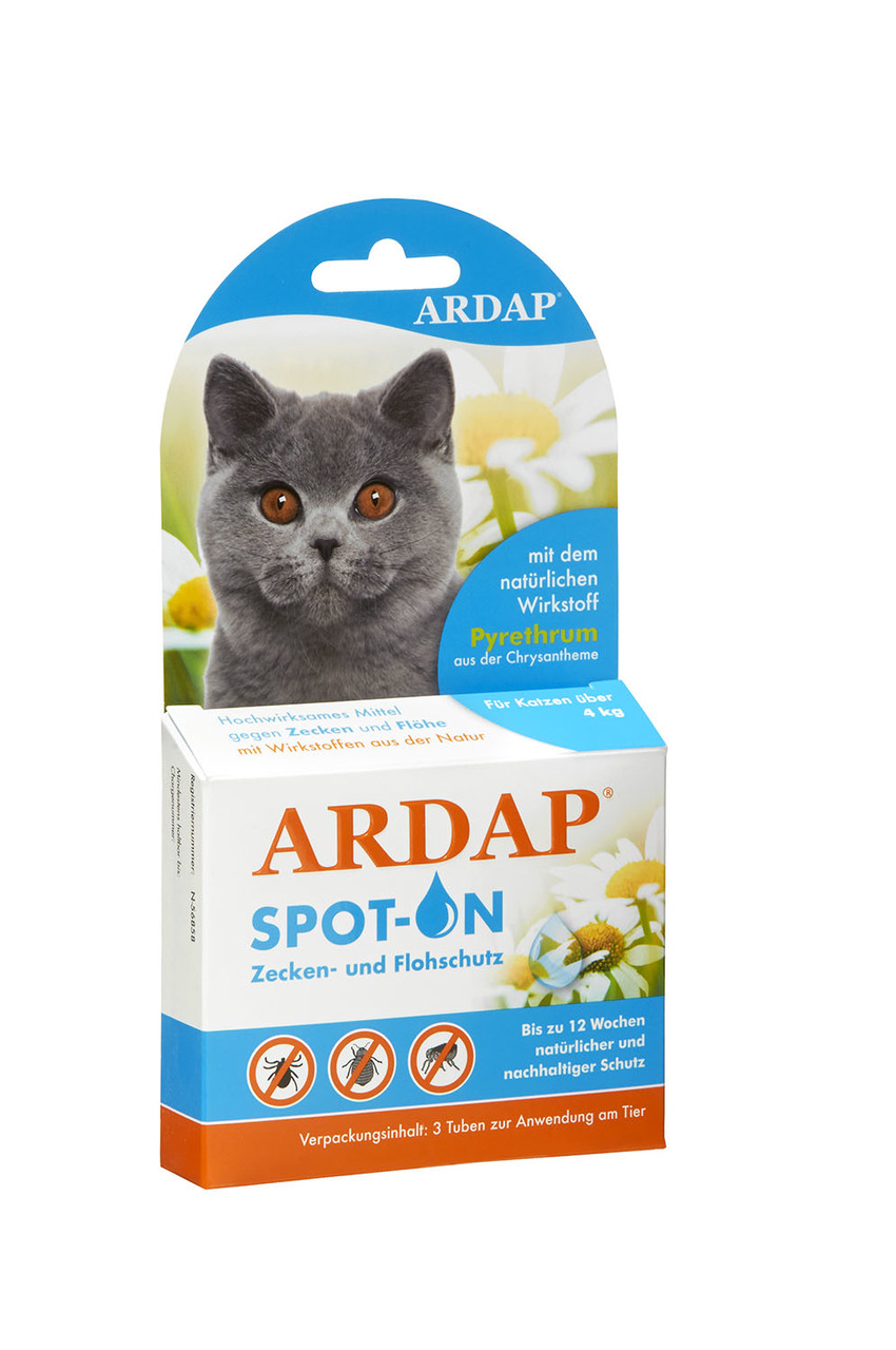 ARDAP Spot-on gegen Ungeziefer 3 x 0,8 ml für Katzen über 4kg