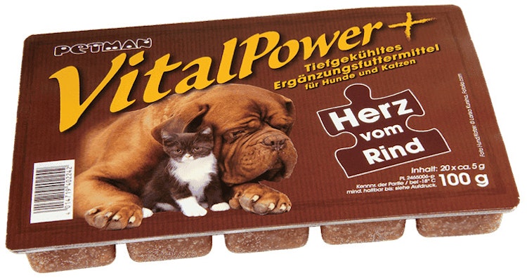 Petman VitalPower+ Herz Spezialfutter / Frostfutter für Hunde und Katzen