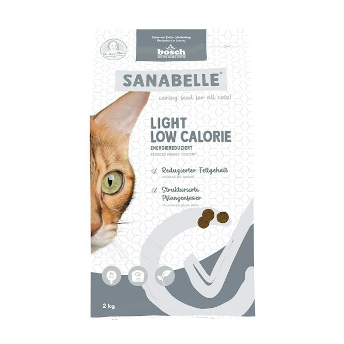 Sanabelle 4 x 2kg Light Low Calorie Katzentrockenfutter-Sparpaket
