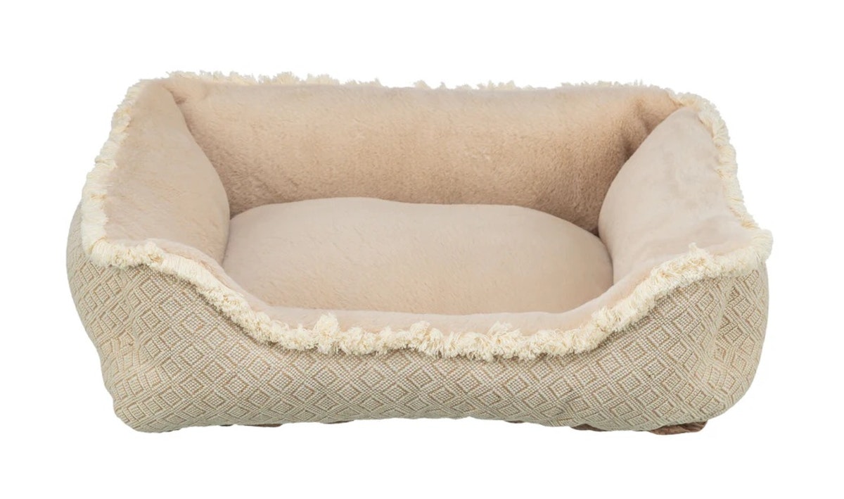 TRIXIE Bett Boho, eckig, 100 × 80 cm, beige