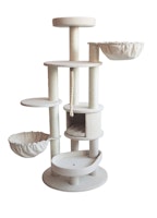 NOBBY Kratzbaum "FIDA small cream-leinenoptik 58 x 58 x 141 cm