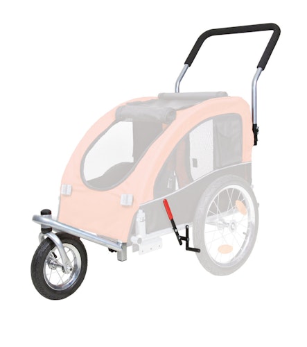 TRIXIE Jogger-Umbausatz für Fahrrad-Anhänger L schwarz/rot (#12817)