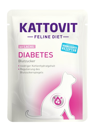 KATTOVIT Feline Diet Diabetes/Gewicht 85g Beutel Katzennassfutter Diätnahrung