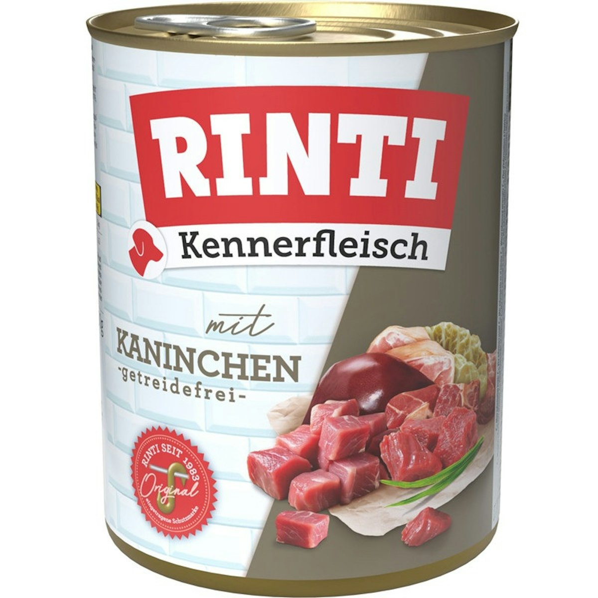 Rinti Kennerfleisch Dose 24x400g Kaninchen Hundenassfutter