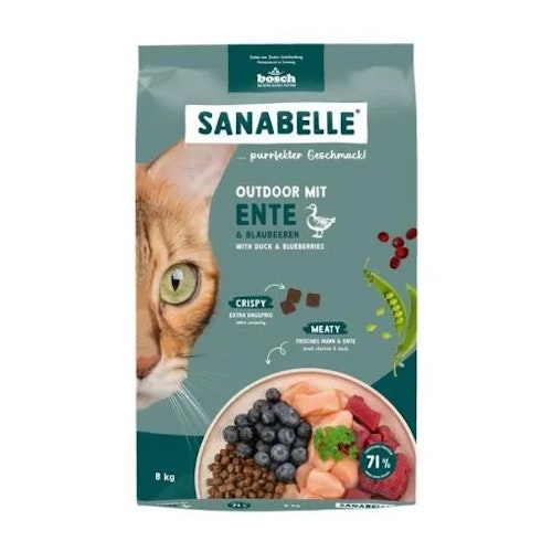 Sanabelle Outdoor mit Ente Katzentrockenfutter